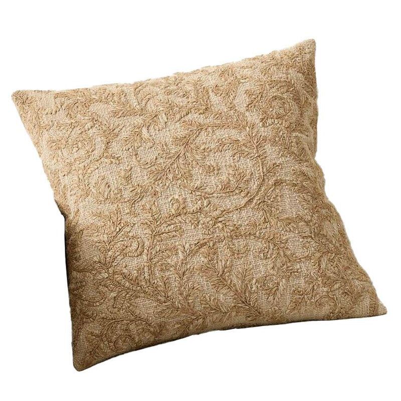 Pottery Barn Sybil Embroidered Cushion Cover 51cm Dark Flax image number 0